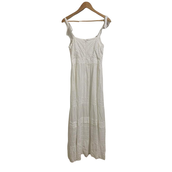 ADELYN RAE White Women's Janella Eyelet Maxi Dress Small NWOT $155 - Picture 4 of 6